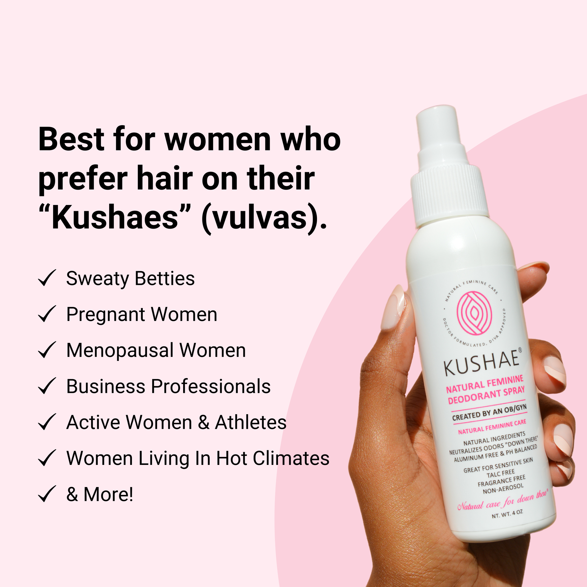 Spray déodorant intime pour femmes, extraits de plantes Spray intime, Spray  déodorant nettoyant féminin portable, soin vaginal hydratant